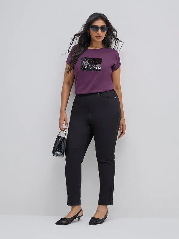 Stylish Casuals Gia Black Solid High-Rise Jeggings