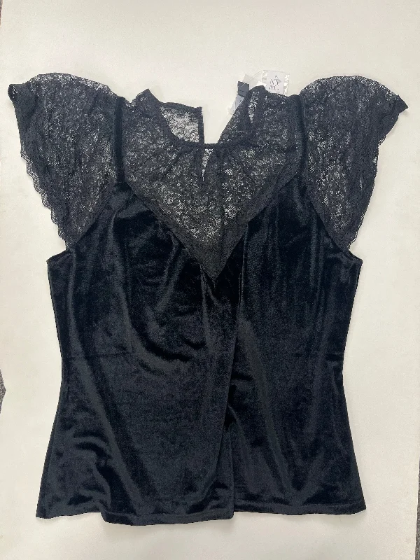 Slim Fit Black Top Short Sleeve New York And Co, Size Xl